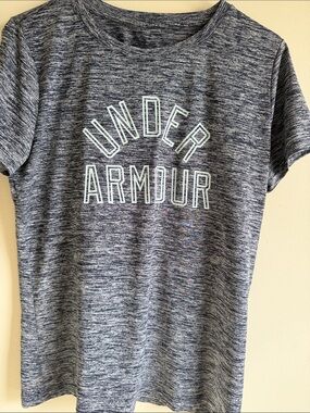 Under Armour Navy Heather Performance Logo Tee